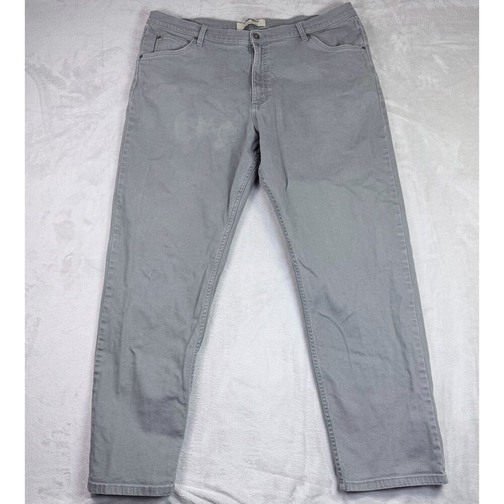 Wrangler Authentics Men’s Gray Stretch Straight Leg Jeans Size 40x32
